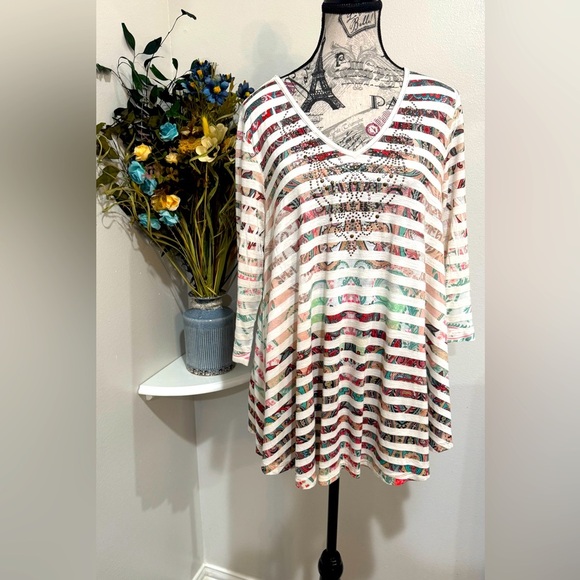 Live and Let Live Metal beading detail with lace Back size XL - Picture 1 of 10